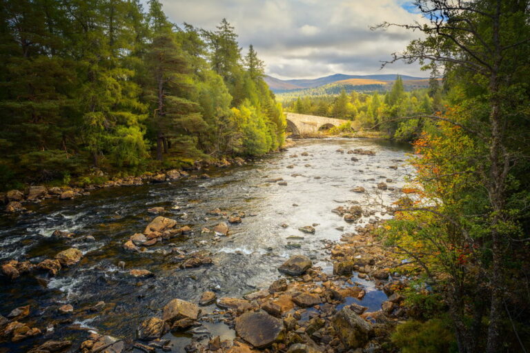 Lochnagar range and the Bridge of Dee